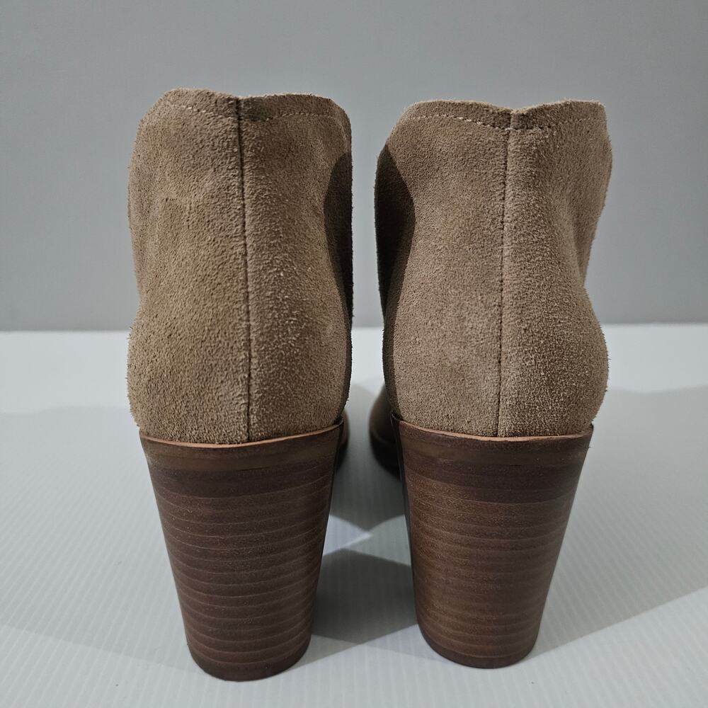 Dolce Vita Spade Pull On Ankle Bootie Womens 9.5 Mushroom Suede Block Heel Fall - Picture 6 of 13